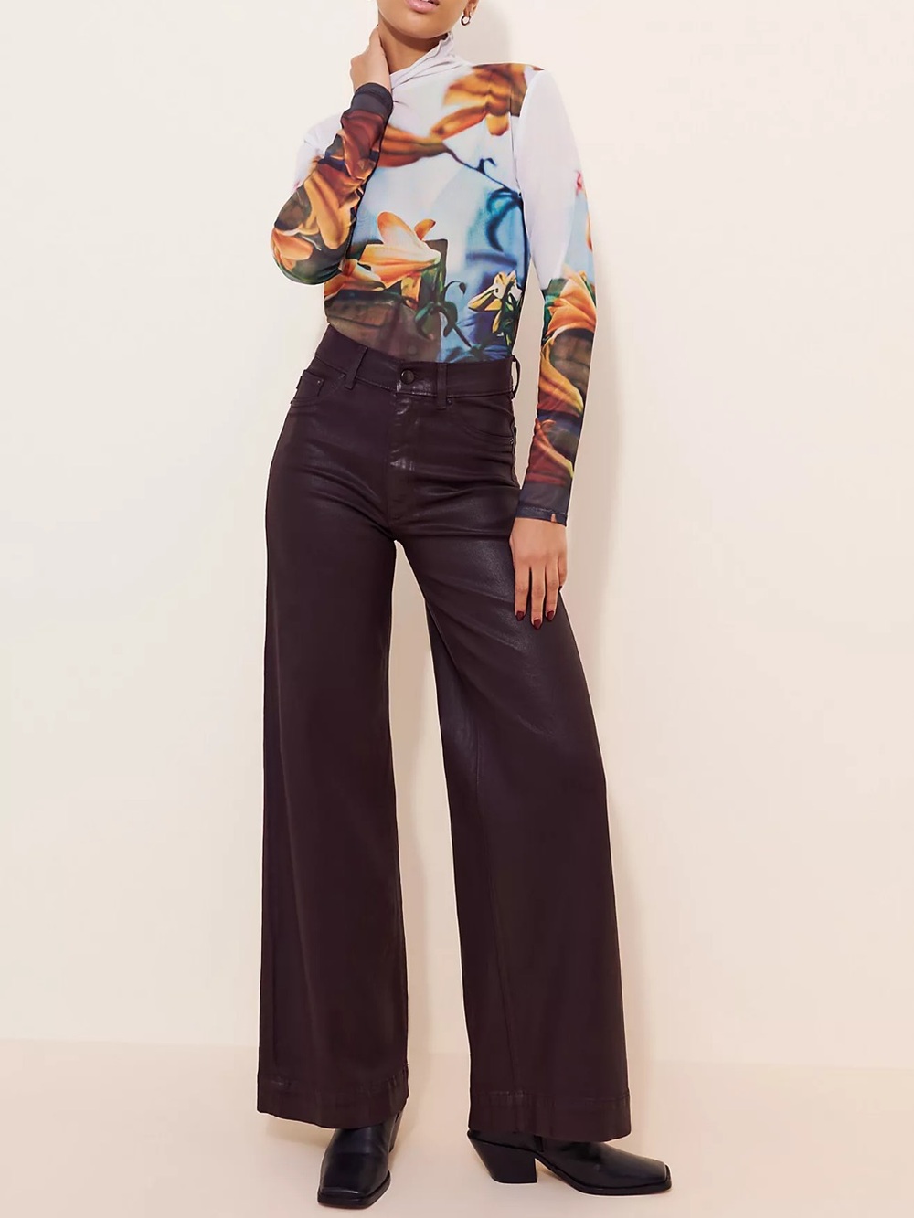 Women’s New Find Me Now Paulie Printed Mock Neck Top Size XL/XXL
